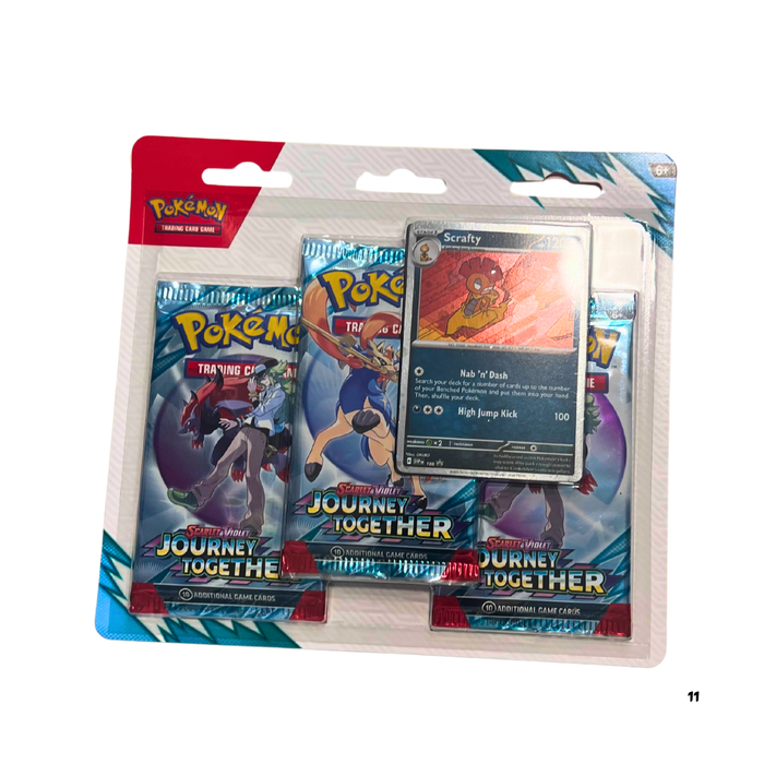 Pokémon TCG: Scarlet & Violet – Journey Together | 3-Pack Blister (מהדורה אנגלית)