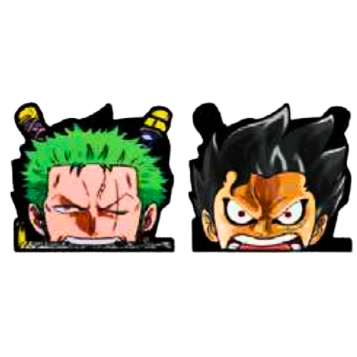 מדבקת תלת מימד לופי וזורו – One Piece גודל גדול