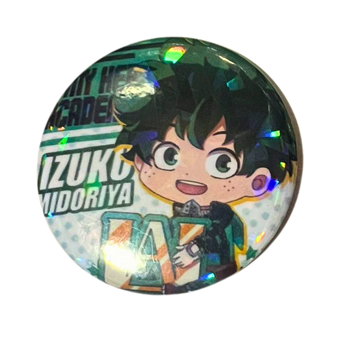 Izuku Midoriya (Deku) – סיכה מנצנצת 58 מ”מ
My Hero Academia – Glitter Pin Badge Button