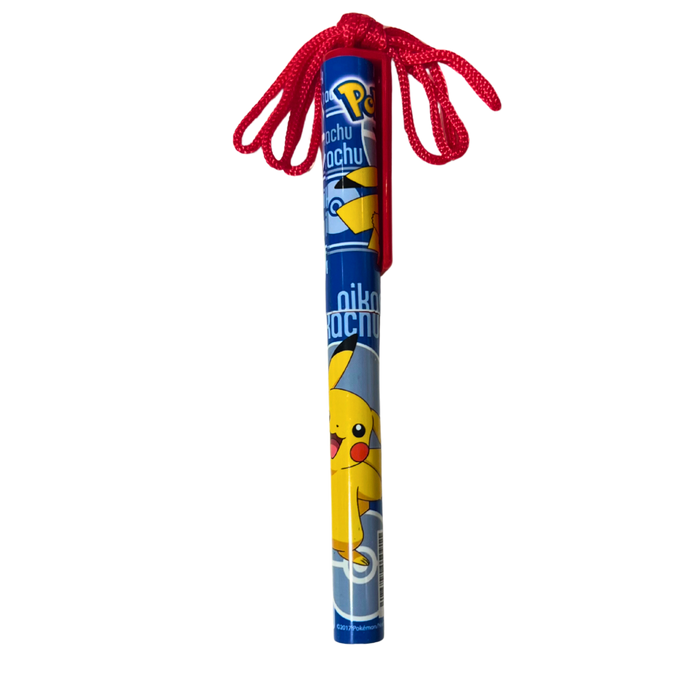 עט פיקאצ’ו מקורי Pokémon – עם חוט אדום לתלייה על הצוואר
