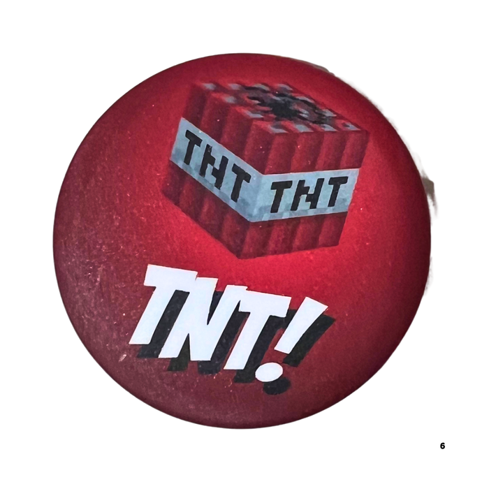 סיכת TNT מיינקראפט – 58 מ״מ של עוצמה קובייתית