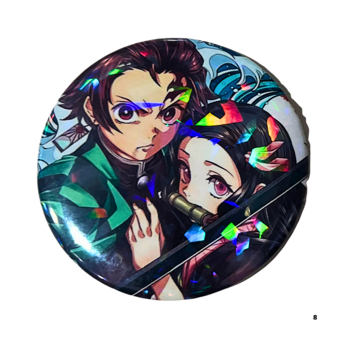סיכת נזוקו וטנג’ירו – Kimetsu no Yaiba (Demon Slayer) – סיכה איכותית בגודל 58 מ”מ