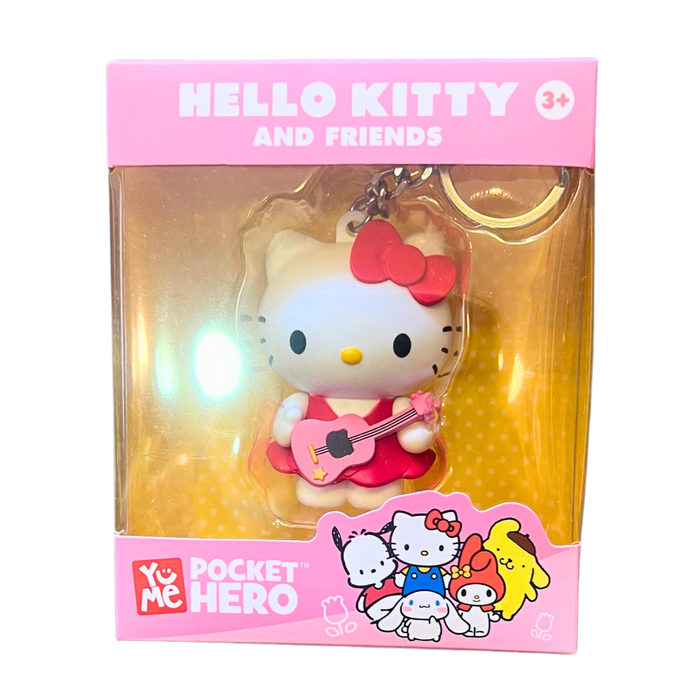 מחזיק מפתחות דמות – Hello Kitty עם גיטרה | Hello Kitty and Friends – Pocket Hero