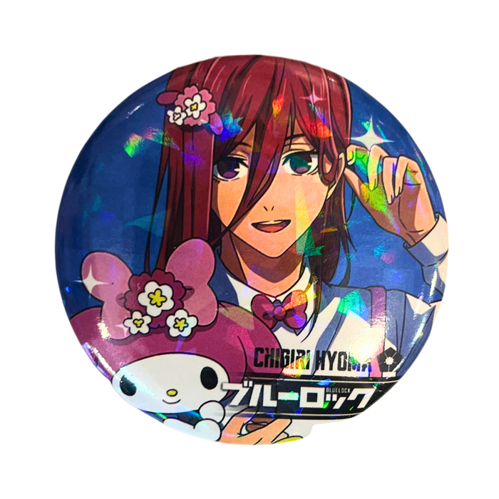 💠 סיכת אספנים – Blue Lock × My Melody | Chigiri Hyoma (הולוגרפי)