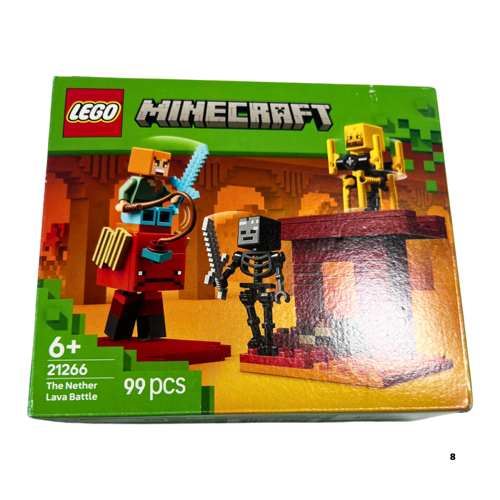 ערכת לגו מיינקראפט - קרב הלבה בנדר (Lego Minecraft 21266 - The Nether Lava Battle)
