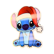 מדבקות - מדבקת 3D סטיץ’ ואיינג’ל בחורף – אפקט מתחלף עם מצנפות חג המולד | Lenticular Peeker אנימה מרקט https://anime-market.co.il