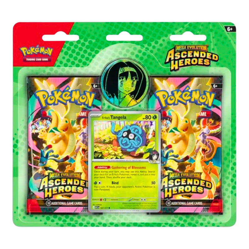 קלפי אספנות פוקימון Tangela – מארז Pokémon TCG ME: Ascended Heroes 2-Pack Blister מבית אנימה מרקט רק ב - https://anime-market.co.il