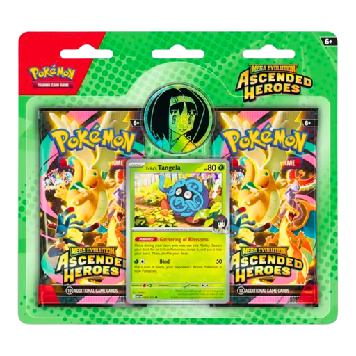 קלפי אספנות פוקימון Tangela – מארז Pokémon TCG ME: Ascended Heroes 2-Pack Blister מבית אנימה מרקט רק ב - https://anime-market.co.il
