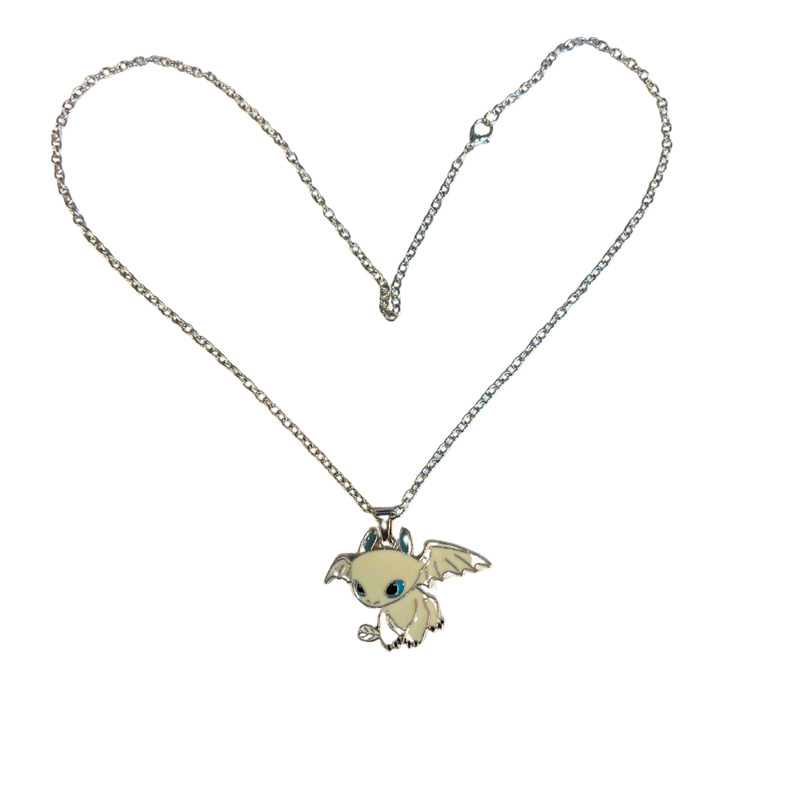 🐉 שרשרת לייט פיורי – הדרקונית הלבנה | Light Fury Necklace מבית אנימה מרקט רק ב - https://anime-market.co.il