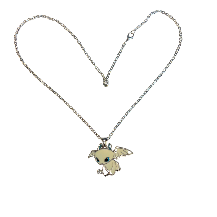 🐉 שרשרת לייט פיורי – הדרקונית הלבנה | Light Fury Necklace