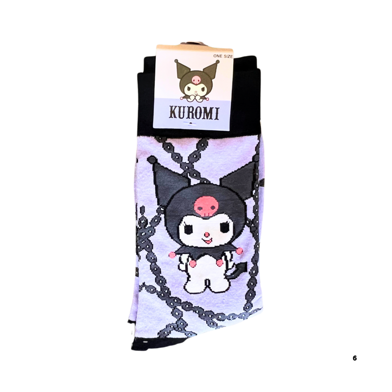 גרביים - גרביים רשמיות של Kuromi – שלושה עיצובים עיצוב שלישי אנימה מרקט https://anime-market.co.il