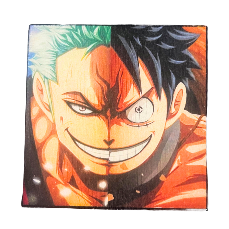פוסטרים - וואן פיס - זורו ולופי בבלוק עץ מיוחד אנימה מרקט https://anime-market.co.il