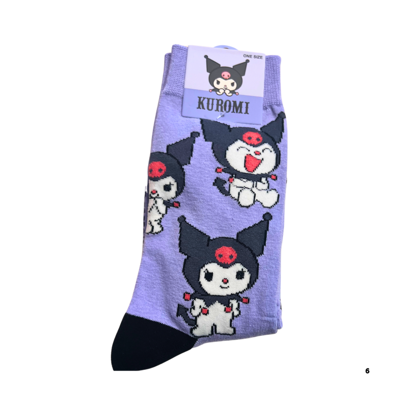 גרביים - גרביים רשמיות של Kuromi – שלושה עיצובים עיצוב ראשון אנימה מרקט https://anime-market.co.il