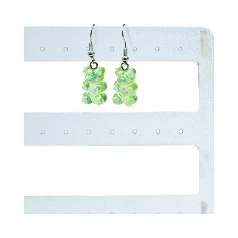 דובי מגומי מנצנץ - דובי מגומי מנצנץ בצבע ירוק זוג עגילים מבית אנימה מרקט רק ב - https://anime-market.co.il