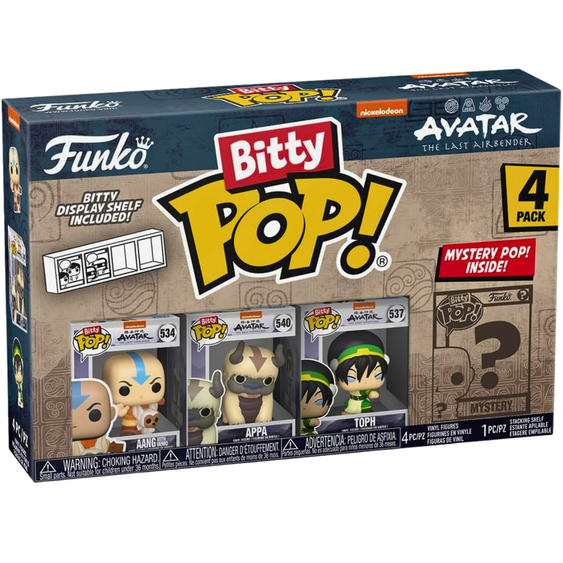 🌪️ Funko Bitty Pop! Avatar: The Last Airbender – מארז 4 דמויות מיניאטוריות