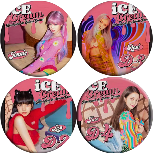סט סיכות BLACKPINK Ice Cream – ג’ני, רוזה, ליסה וג’יסו הסט השלם מבית אנימה מרקט רק ב - https://anime-market.co.il