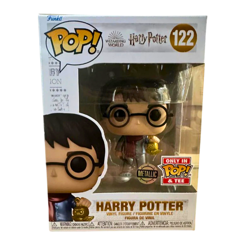 Funko Pop Harry Potter Holiday #122 – הארי פוטר עם צעיף וסניץ’ מוזהב | דמות ויניל אספנות מבית אנימה מרקט רק ב - https://anime-market.co.il