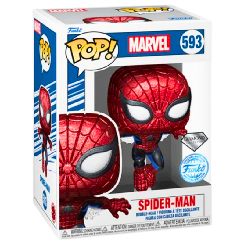 Funko Pop Spider-Man Diamond Collection #593 – Marvel | דמות ויניל נוצצת אספנות