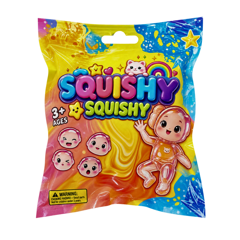 סקווישי תינוק ישן מנצנץ Glitter Sleeping Baby Squishy באריזה