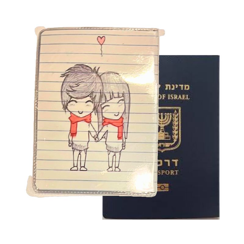 ילד וילדה - כיסוי לדרכון מבית אנימה מרקט רק ב - https://anime-market.co.il