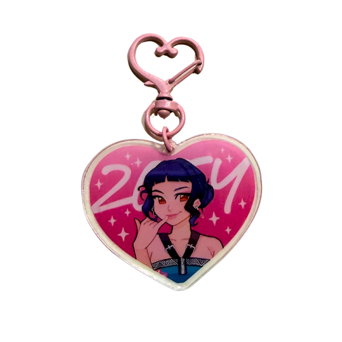 מחזיק מפתחות לב זואי – ציידות השדים של הקייפופ | K-Pop Demon Hunters