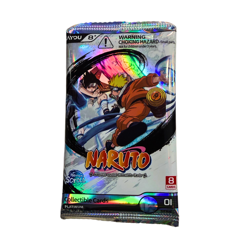 Naruto Smriti Platinum Heaven Scroll – חבילת קלפי אספנות Kayou (8 קלפים)