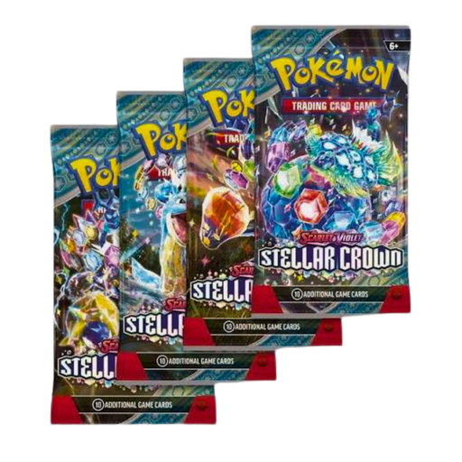 ארט סט Pokémon Stellar Crown – 4 חבילות בוסטר פוקימון סטלר קראון