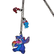 שרשרת סטיץ’ אוכל גלידה | תליון Stitch חמוד מדיסני עם שרשרת שחורה מבית אנימה מרקט רק ב - https://anime-market.co.il