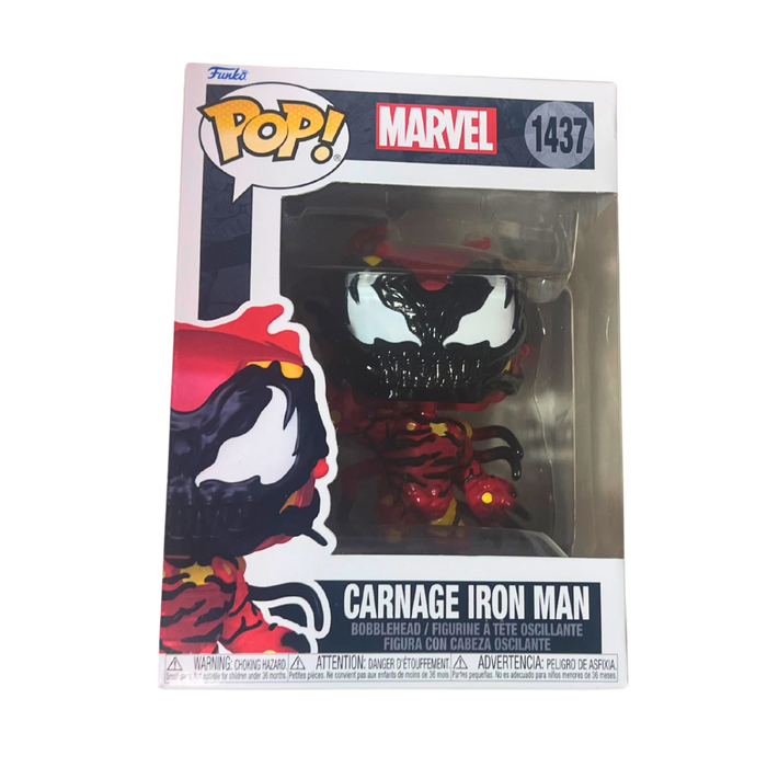 🕷️ בובת פופ קרנאג’ איירון מן – Carnage Iron Man Funko Pop #1437 | Marvel