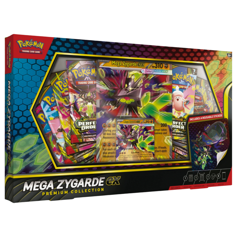 Pokémon TCG Mega Zygarde ex Premium Collection – מארז פוקימון עם 8 בוסטרים | הזמנה מראש