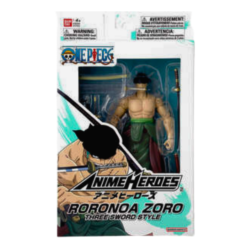 Roronoa Zoro Three Sword Style One Piece Anime Heroes Bandai – 17 ס״מ