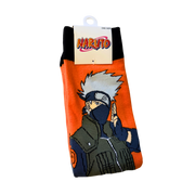 גרבי קאקשי Hatake | Naruto Shippuden – 2 עיצובים מיוחדים | מידה 36-46 | גרביים לאוהבי אנימה ברקע כתום מבית אנימה מרקט רק ב - https://anime-market.co.il
