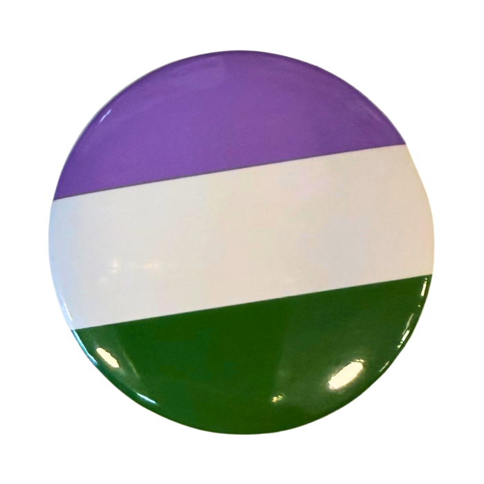 דגל ג’נדרקוויר (Genderqueer Pride) – סיכת 58 מ״מ