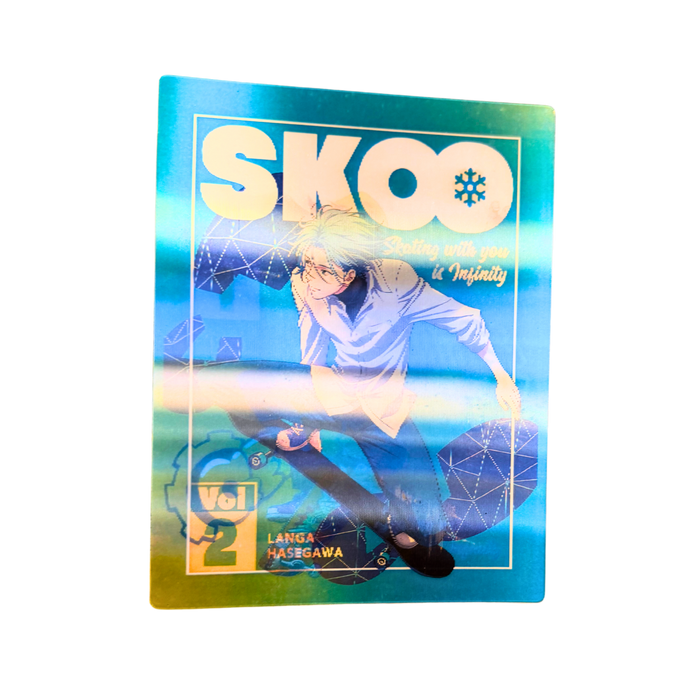 מדבקת תלת־מימד SK8 the Infinity – לאנגה ורייקי מתחלפים | מדבקת לנטיקולר איכותית