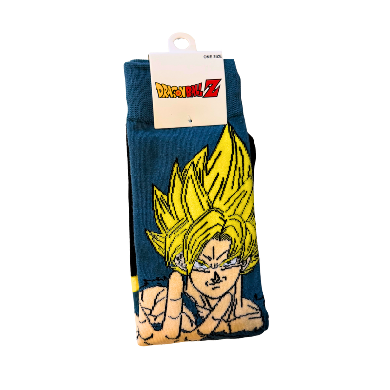 גרבי גוקו Super Saiyan 2 דרגון בול Z מידה 36-46 – גרביים ארוכות Dragon Ball Z גרביים ברקע תכלת מבית אנימה מרקט רק ב - https://anime-market.co.il