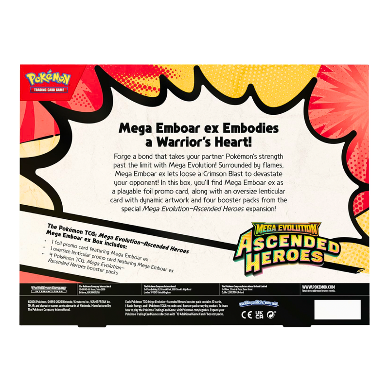 Pokémon TCG Mega Evolution: Ascended Heroes – Mega Emboar ex Box | בלעדי לאתר מבית אנימה מרקט רק ב - https://anime-market.co.il
