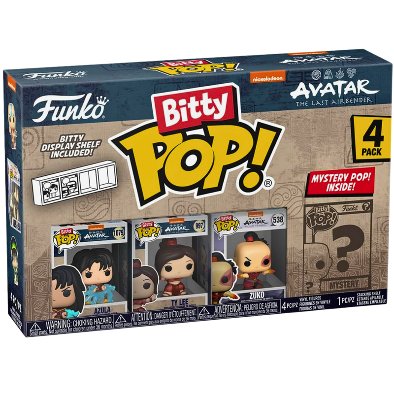 🔥 Funko Bitty Pop! Avatar: The Last Airbender – אזולה, טאי לי וצוקו | מארז 4 דמויות מיניאטוריות