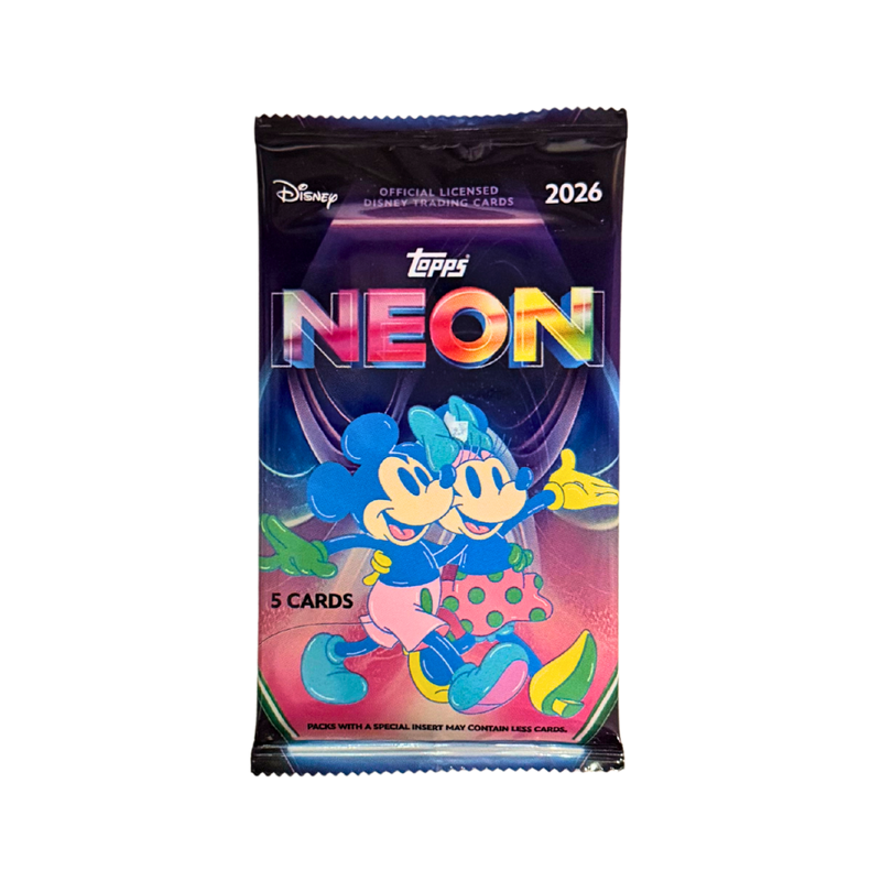 2026 Topps Disney Neon – חבילת קלפים אספניים