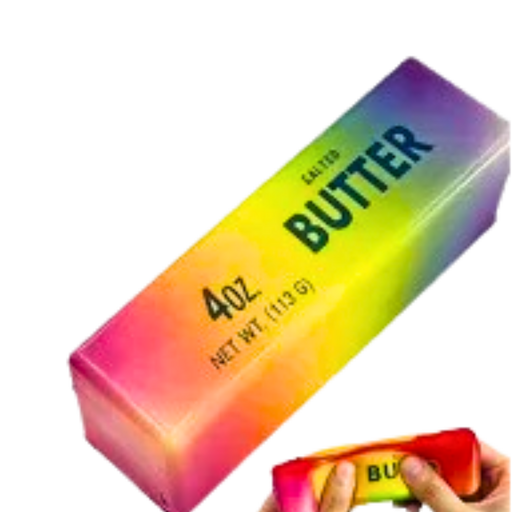 🌈 סקווישי מקל חמאה צבעוני – צעצוע לחיץ להפגת מתחים מבית אנימה מרקט רק ב - https://anime-market.co.il