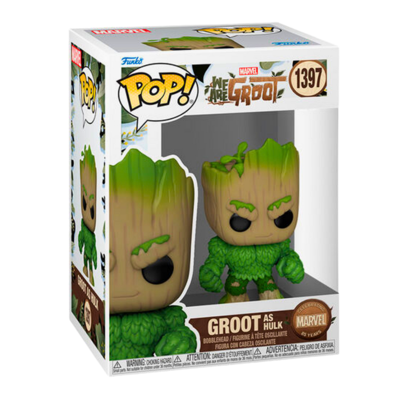 🟢 Funko POP! Marvel – Groot כ־Hulk | סדרת “We Are Groot” | דמות אספנות Bobble-Head מבית אנימה מרקט רק ב - https://anime-market.co.il