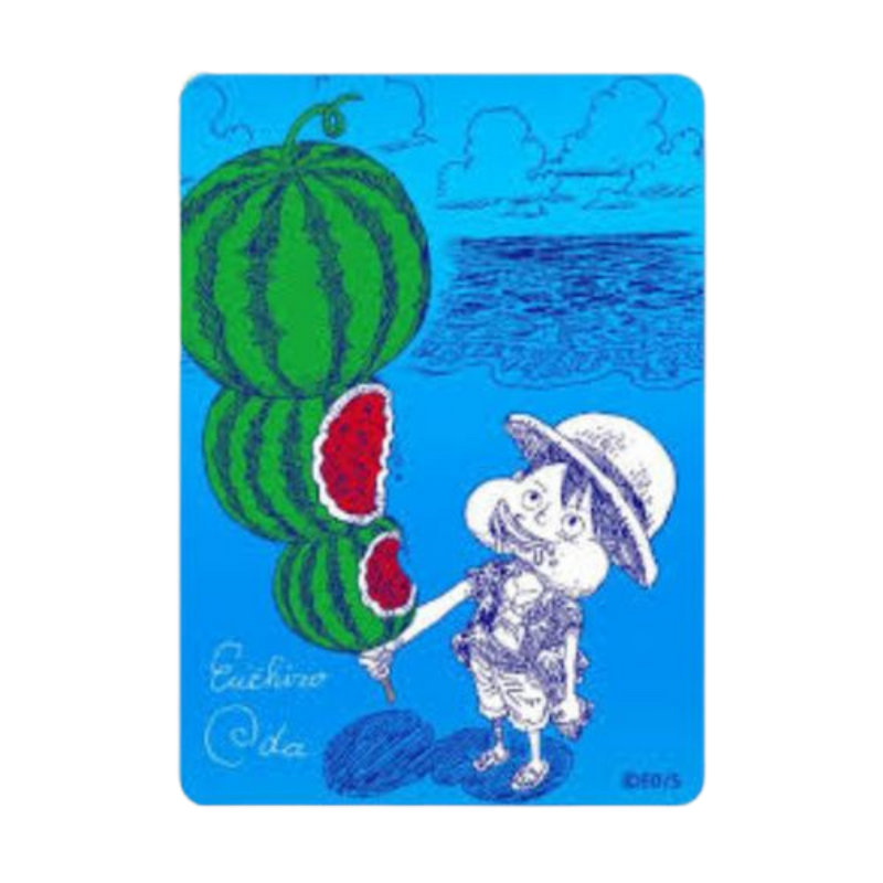 One Piece Natsukomi 2026 – Metakira Luffy Watermelon | קלף פרומו מיוחד לופי אבטיח מבית אנימה מרקט רק ב - https://anime-market.co.il