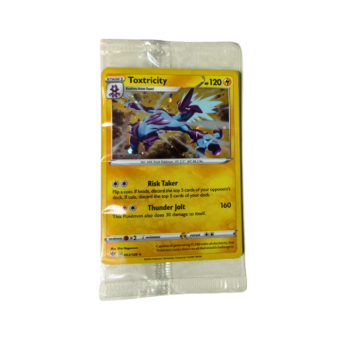 קלף פרומו של Toxtricity – קלף הולוגרפי מקורי | Pokémon Knock Out Collection