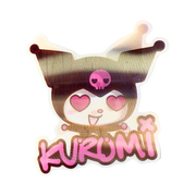 מדבקת תלת־מימד קרומי – רגילה ↔ מאוהבת (Kuromi Lenticular 3D) מבית אנימה מרקט רק ב - https://anime-market.co.il