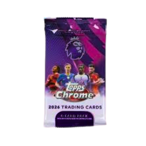 Topps Chrome English Premier League 2026 – חבילת 4 קלפי כדורגל מקוריים מבית אנימה מרקט רק ב - https://anime-market.co.il