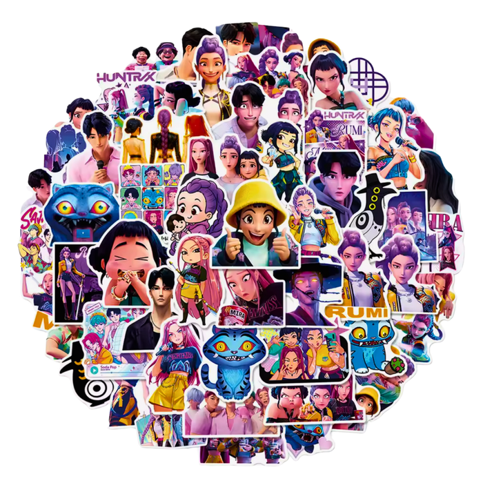 סט מדבקות ציידות השדים של הקיי־פופ – K-POP Demon Hunters