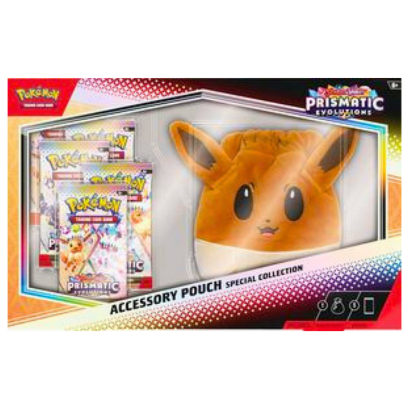 Pokémon TCG Prismatic Evolutions Accessory Pouch Special Collection – מארז פוקימון עם פאוץ’ Eevee