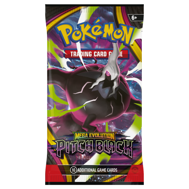 Pokémon TCG Mega Evolution – Pitch Black Booster Pack באנגלית | חבילת קלפים מקורית
