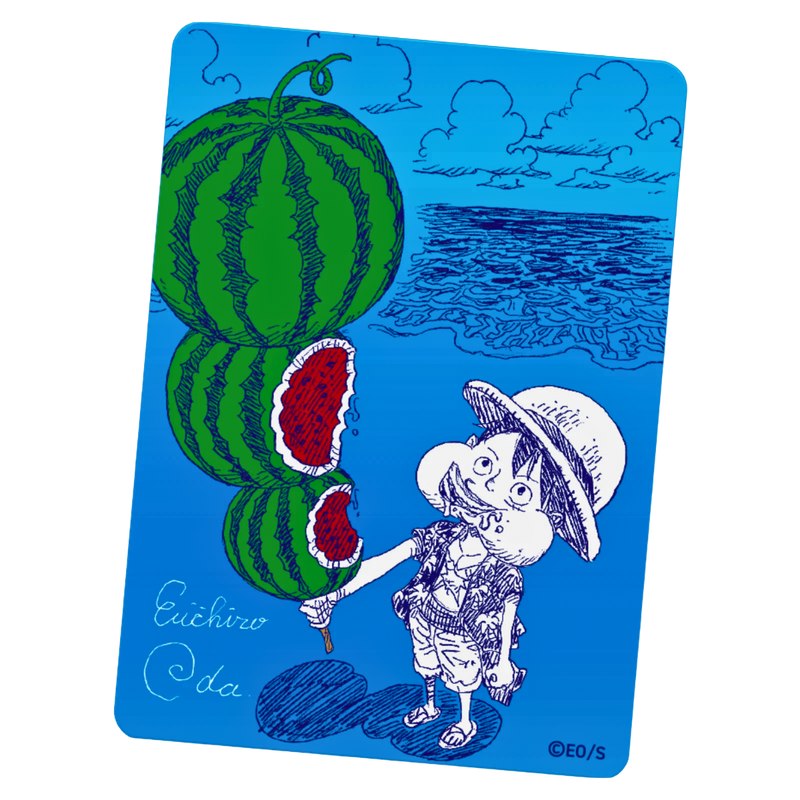 One Piece Natsukomi 2026 – Metakira Luffy Watermelon | קלף פרומו מיוחד לופי אבטיח מבית אנימה מרקט רק ב - https://anime-market.co.il