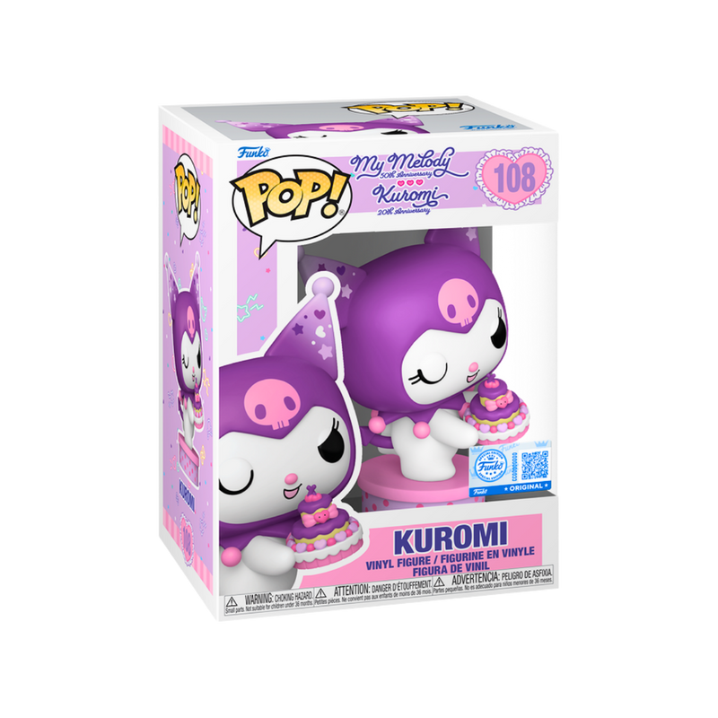 פסלוני אספנות - Funko Pop! Kuromi – 20th Anniversary | דמות ויניל #108 | Sanrio פאנקו פופ https://anime-market.co.il