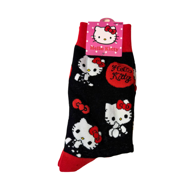 גרבי הלו קיטי (Hello Kitty) – עיצוב חדש | גרביים למבוגרים 35-44 מבית אנימה מרקט רק ב - https://anime-market.co.il